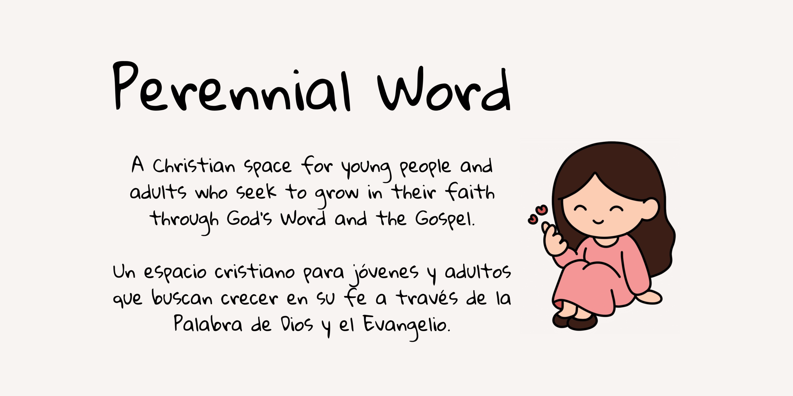 A christian space for young people and adults who seek to grow in their faith through God's word and the Gospel.