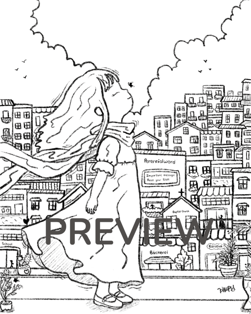 A World Full of Color Coloring Page Preview